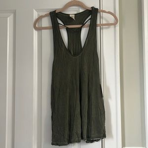 Free People Olive Green Tank Top